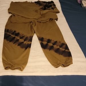 JoyLab Brown and Black Tie-Dye Joggers